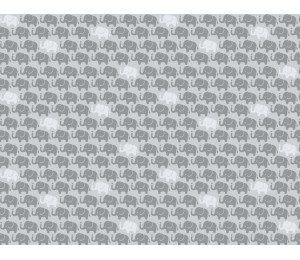 Baumwolle - Elefanten grau